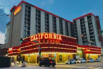 The California hotel-casino in Las Vegas, operated by Boyd Gaming Corp., on Saturday March 14, ...