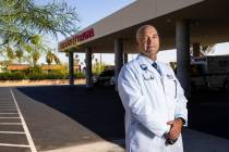 Dr. Robert Smith, associate chief medical officer for Sunrise Hospital, poses for a portrait in ...