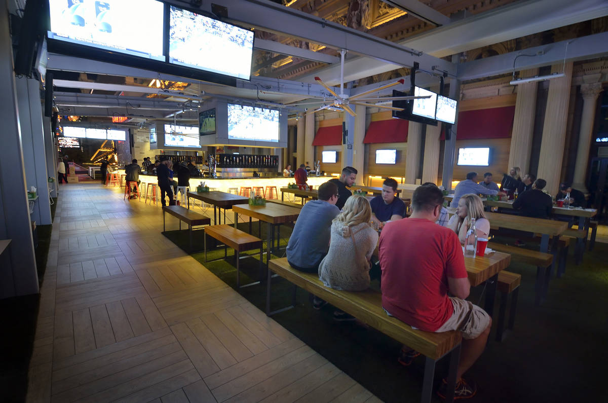The interior of the Beer Park at Paris Las Vegas (Bill Hughes/Las Vegas Review-Journal)