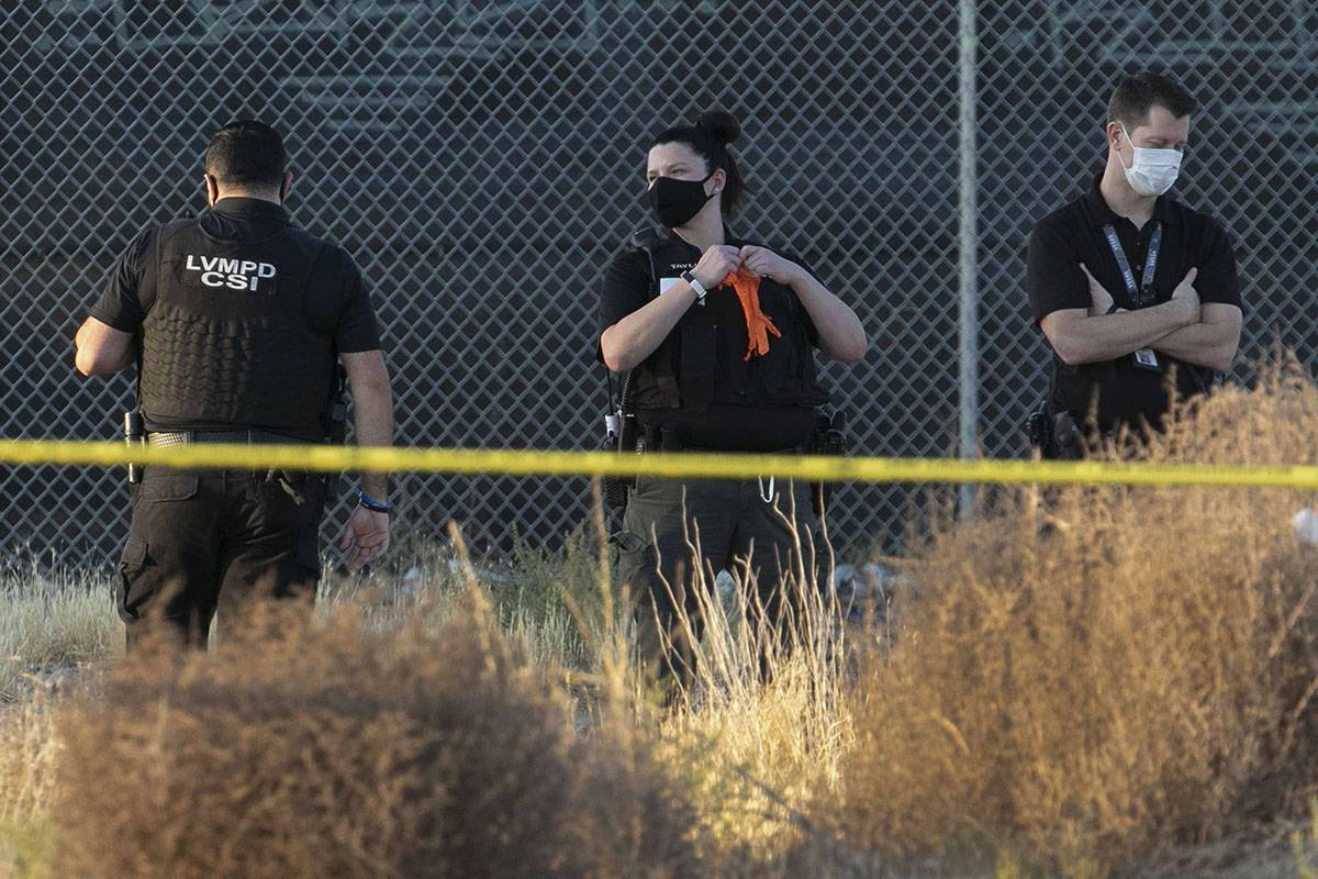 Las Vegas police homicide detectives are investigating a shooting death in the area of H Street ...