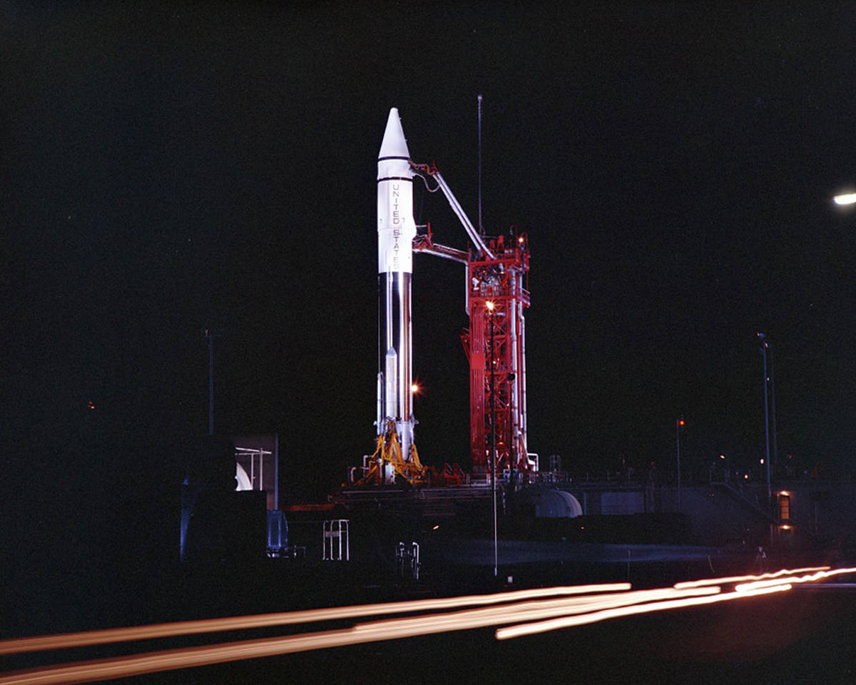 This Sept. 20, 1966 photo provided by the San Diego Air and Space Museum shows an Atlas Centaur ...