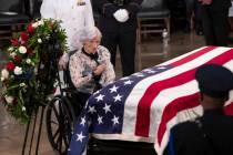 FILE - In this Aug. 31, 2018, file photo, Roberta McCain, the mother of Sen. John McCain of Ari ...