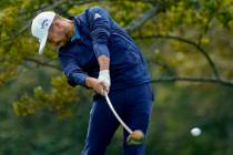 Xander Schauffele, of the United States, plays his shot from the second tee during the final ro ...