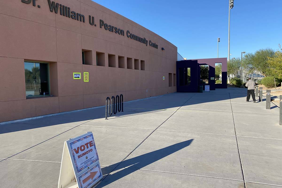 No line on the last day of early voting at Pearson Community Center in Las Vegas, Friday mornin ...