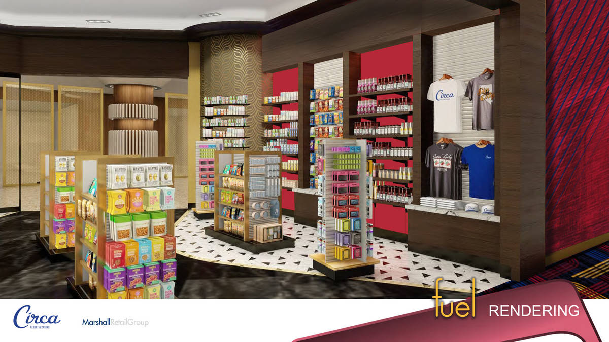 A rendering of Fuel, one of the retail components inside Circa. (Circa)
