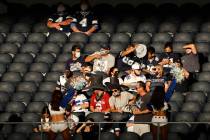 Fans watch a game between the Dallas Cowboys and the New York Giants in the second half of an N ...