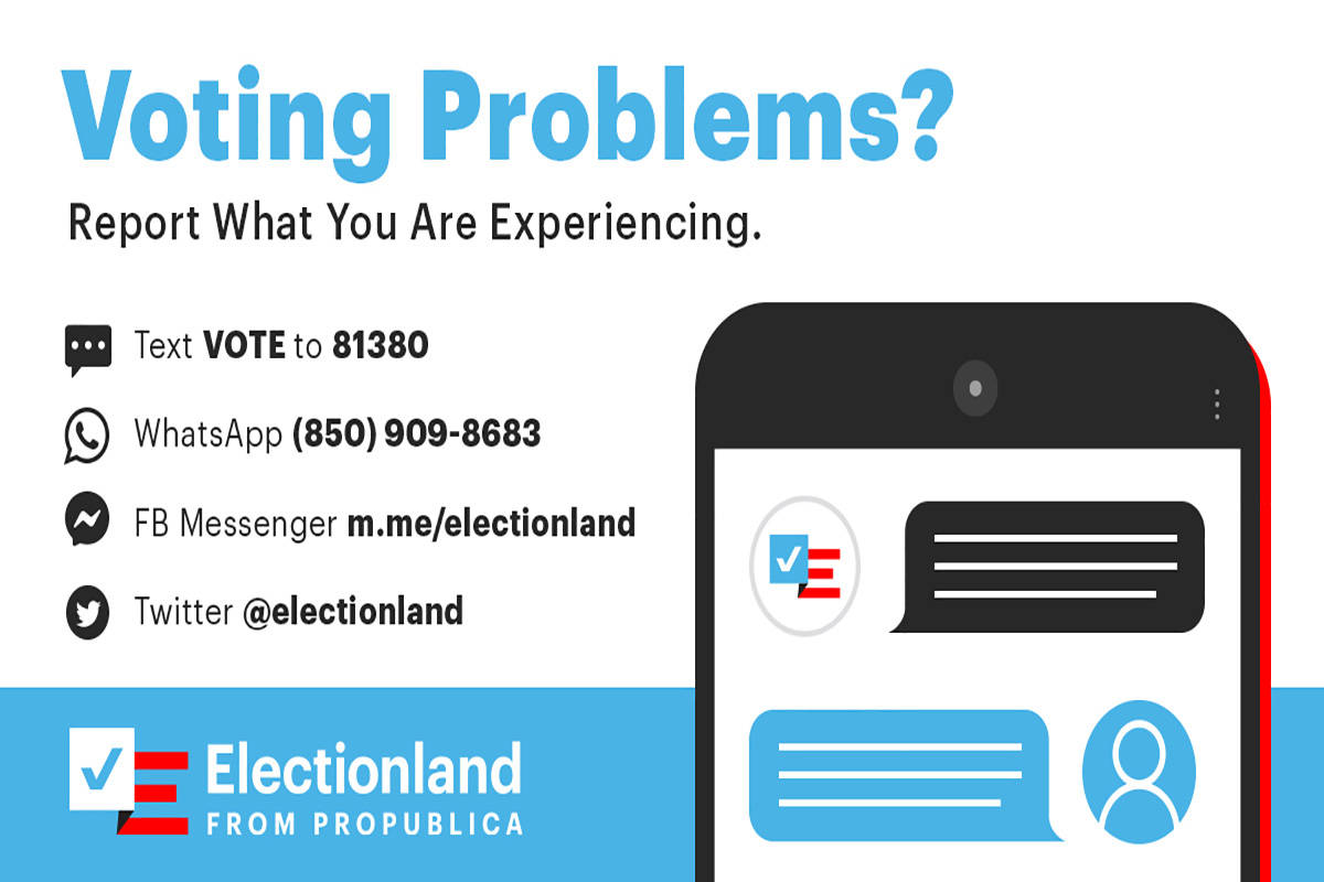Contact information for ProPublica's Electionland project, which the Review-Journal has partner ...