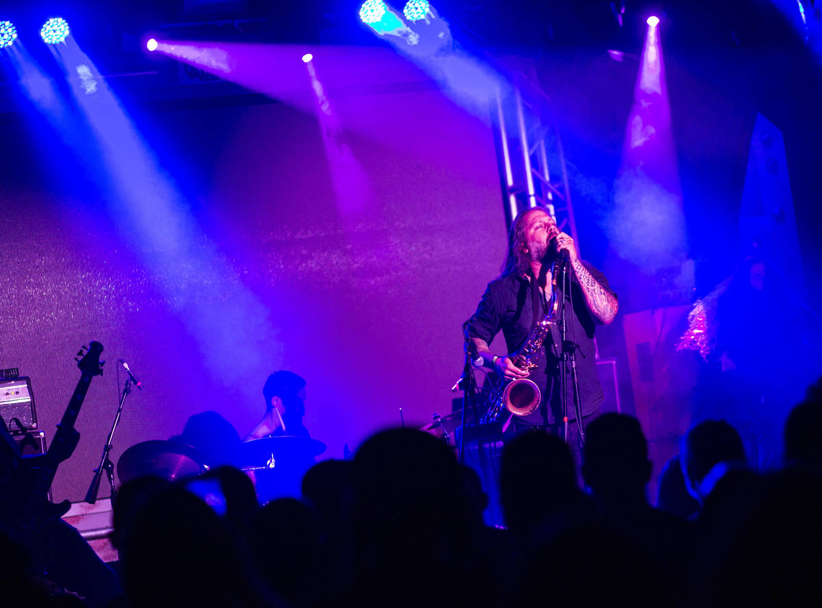 Bruce Lamont of Yakuza performs at Vinyl during the Psycho Las Vegas music festival at the Hard ...