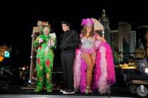 PIff the Magic Dragon, David Copperfield and Jade Simone are shown taping a segment for "Americ ...