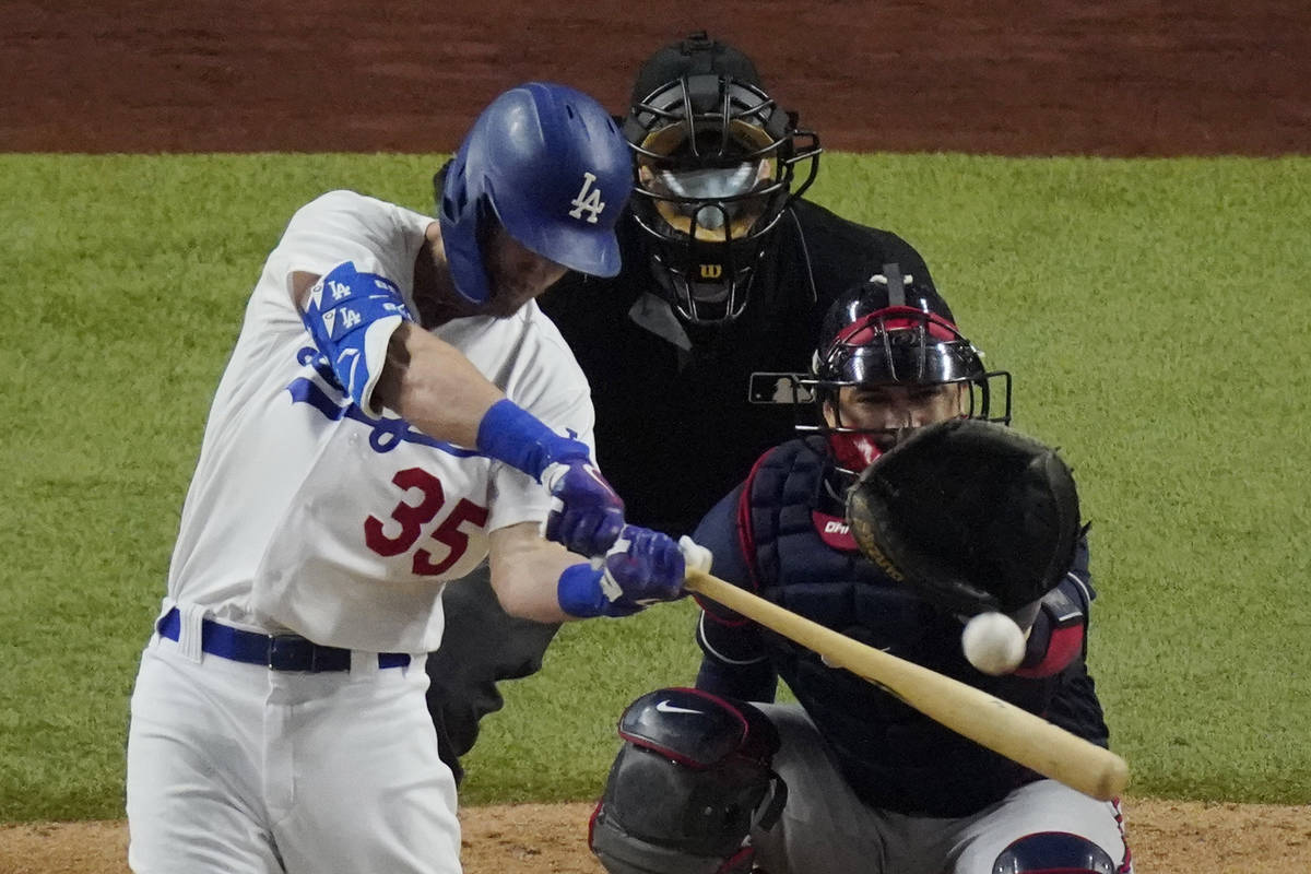 Los Angeles Dodgers' Cody Bellinger hits a home run against the