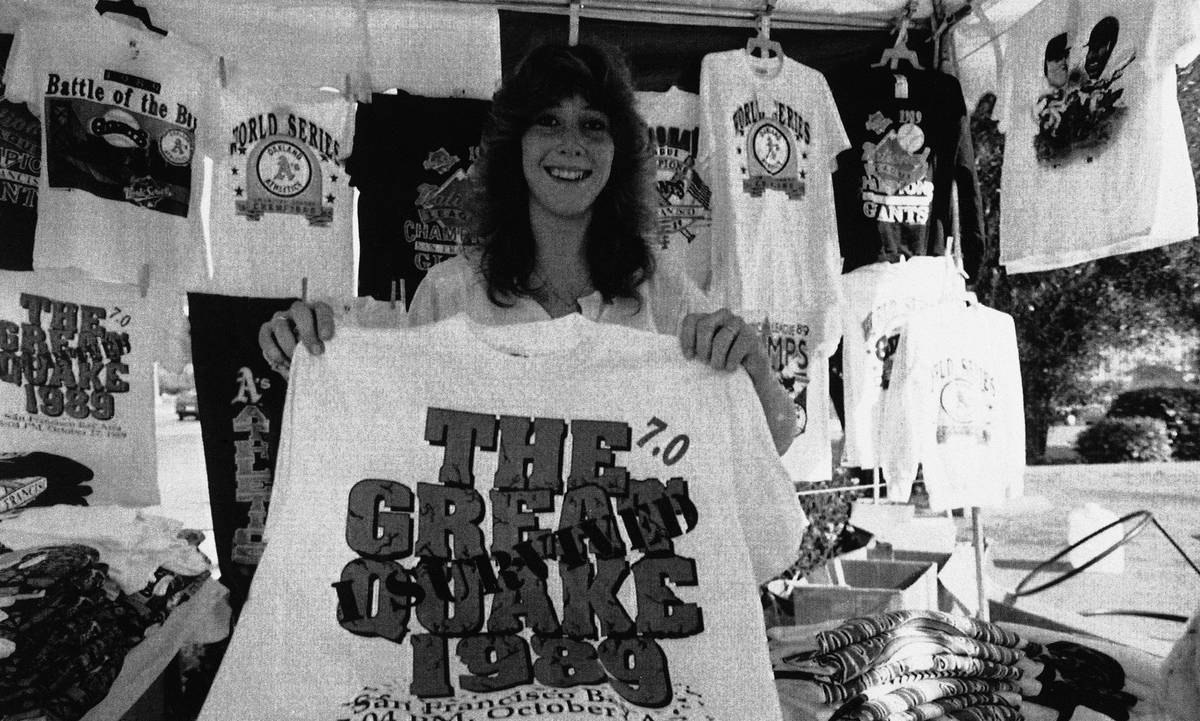 Vendor Nicole Verment of Spokane, Wash., was doing a brisk business on Hegenberger Rd. near the ...