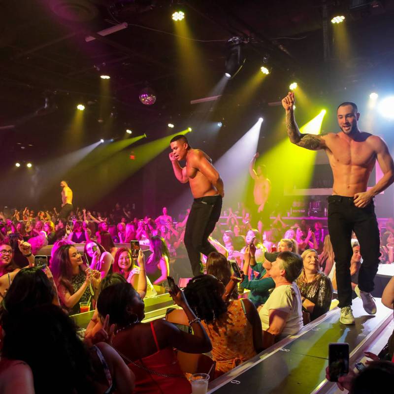 Thunder From Down Under, the long-running male revue at Excalibur, is performing a live-stream ...