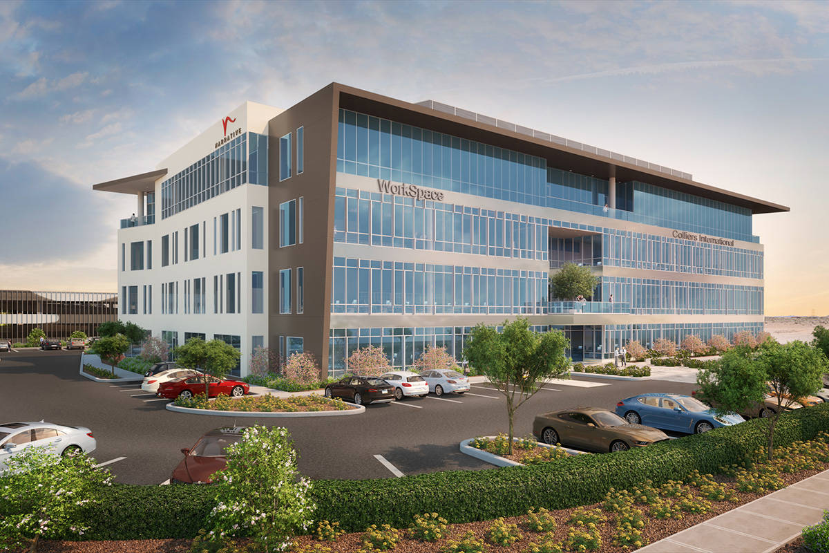 A rendering of Narrative, a proposed office building at the southwest corner of Roy Horn and Na ...