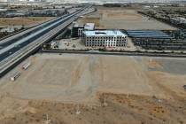 An aerial view of the site for Narrative, a proposed office building at the southwest corner of ...