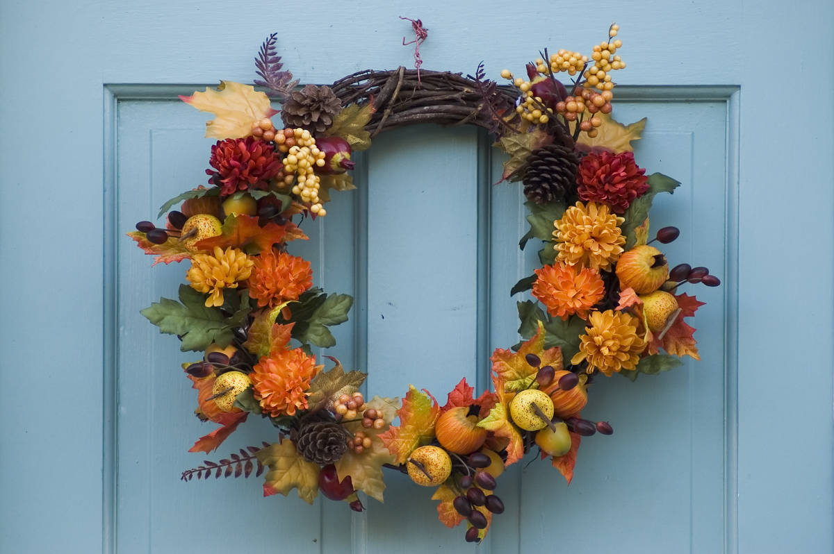 A simple wreath on the front door signals fall has come. (Getty Images)