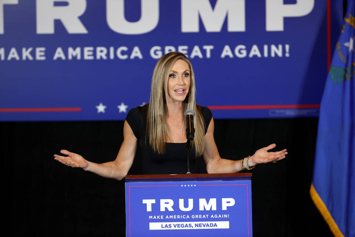 Lara Trump, daughter-in-law of President Donald Trump and wife of Eric Trump, speaks at a Make ...