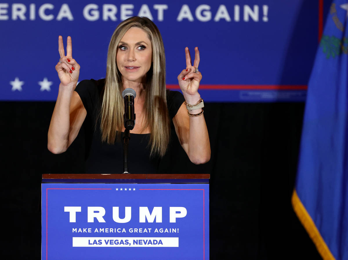 Lara Trump, daughter-in-law of President Donald Trump and wife of Eric Trump, speaks at a Make ...