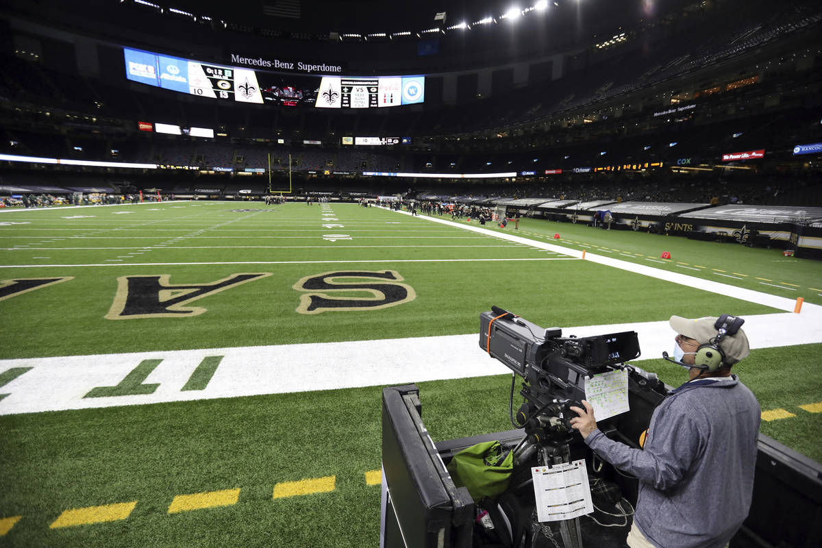 A general view during an NFL football game between the New Orleans Saints and Green Bay Packers ...