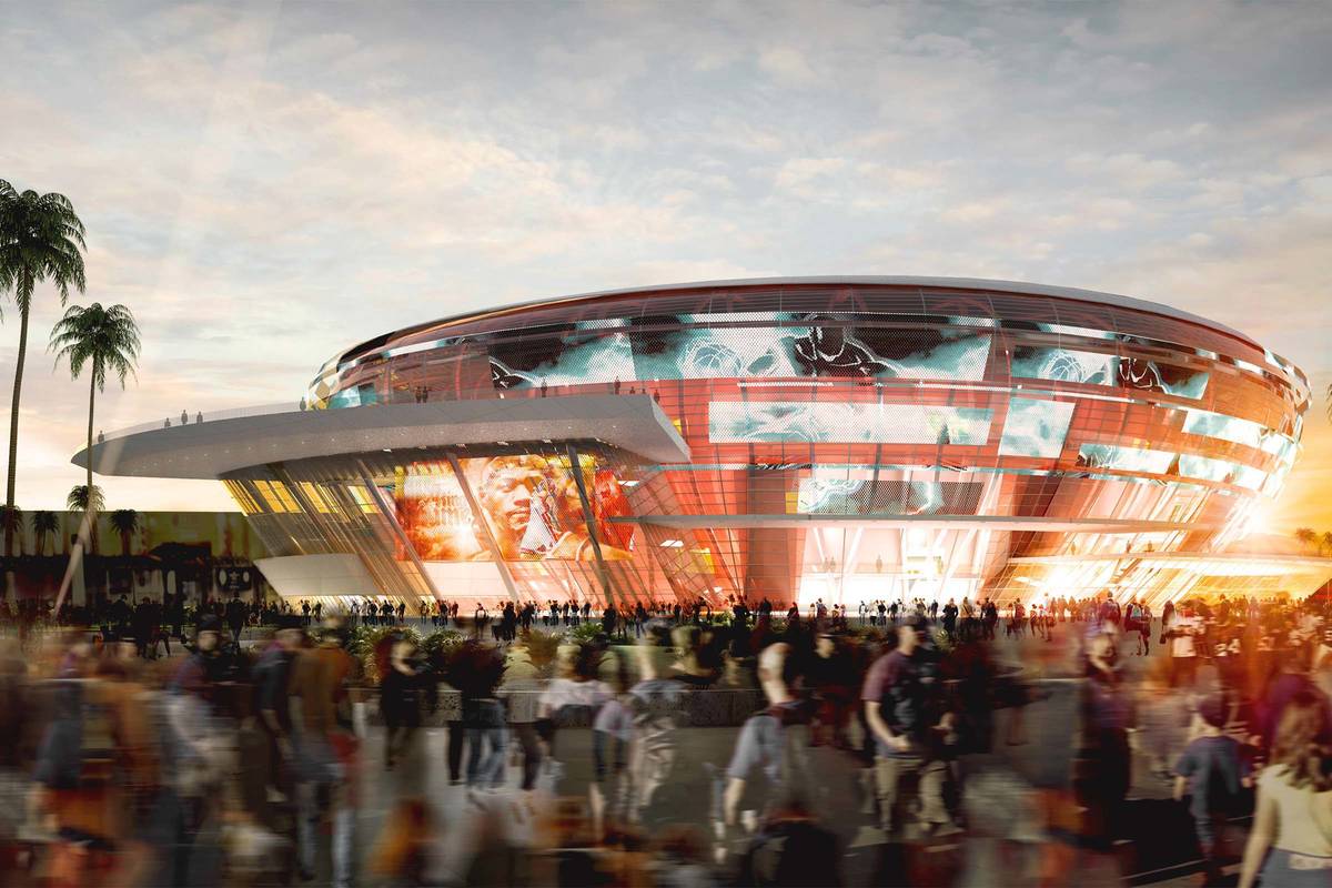 A rendering released in late October, 2014, depicts an arena that is under construction near th ...