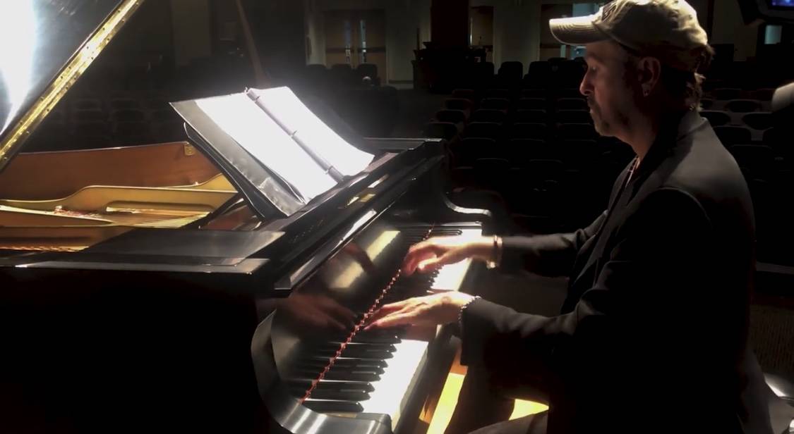Pianist Phil Fortenberry is shown in the new "Needing Each Other" video, written by Keith Thomp ...