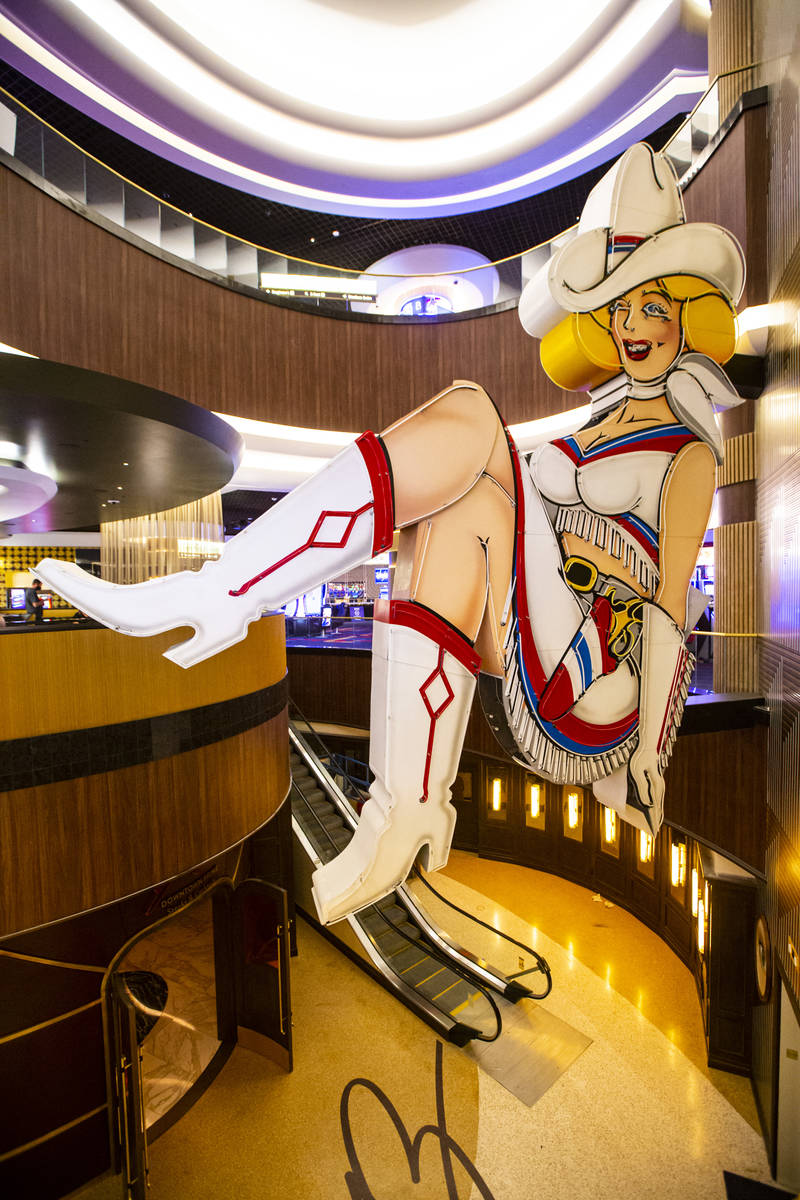 A view of Vegas Vickie during a tour of Circa, the first from-the-ground-up casino built in dow ...