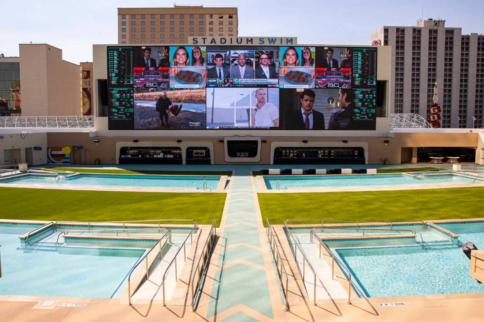 Stadium Swim, which features a 40-foot tall, 14 million pixel screen, at Circa, the first from- ...
