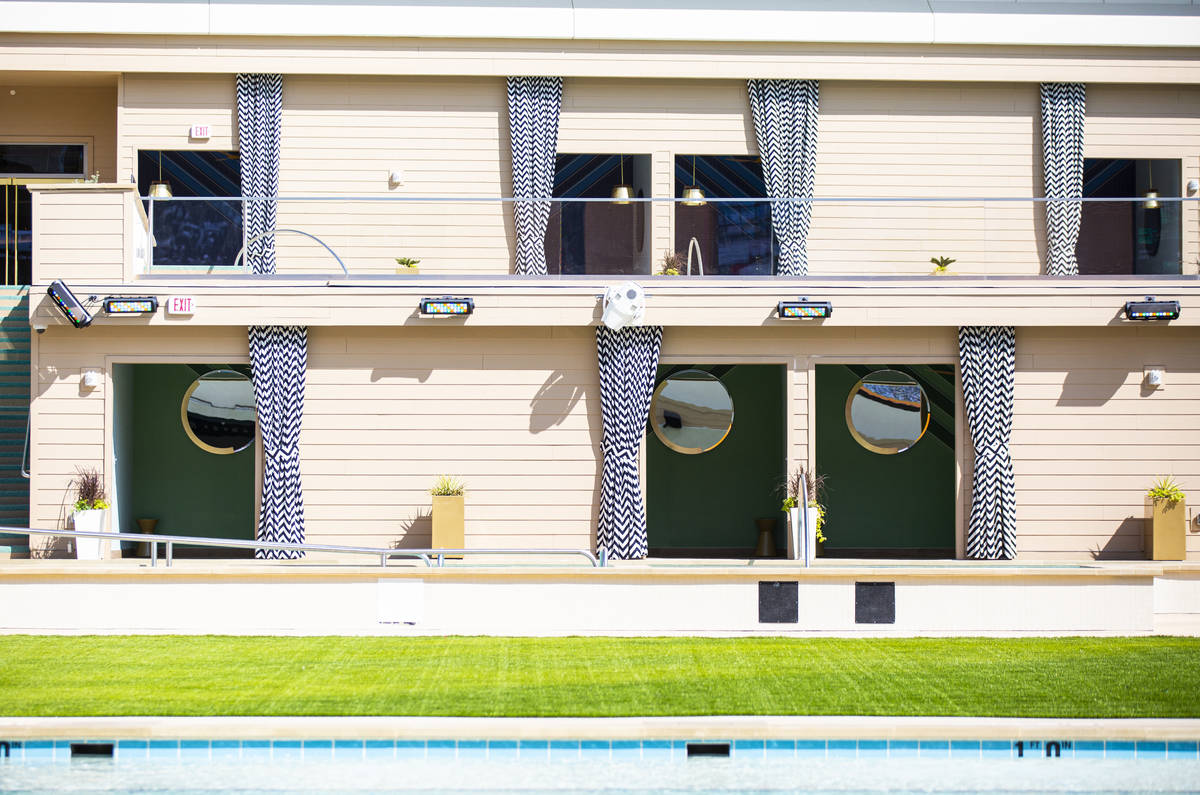 Cabanas at Stadium Swim at Circa, the first from-the-ground-up casino built in downtown Las Veg ...