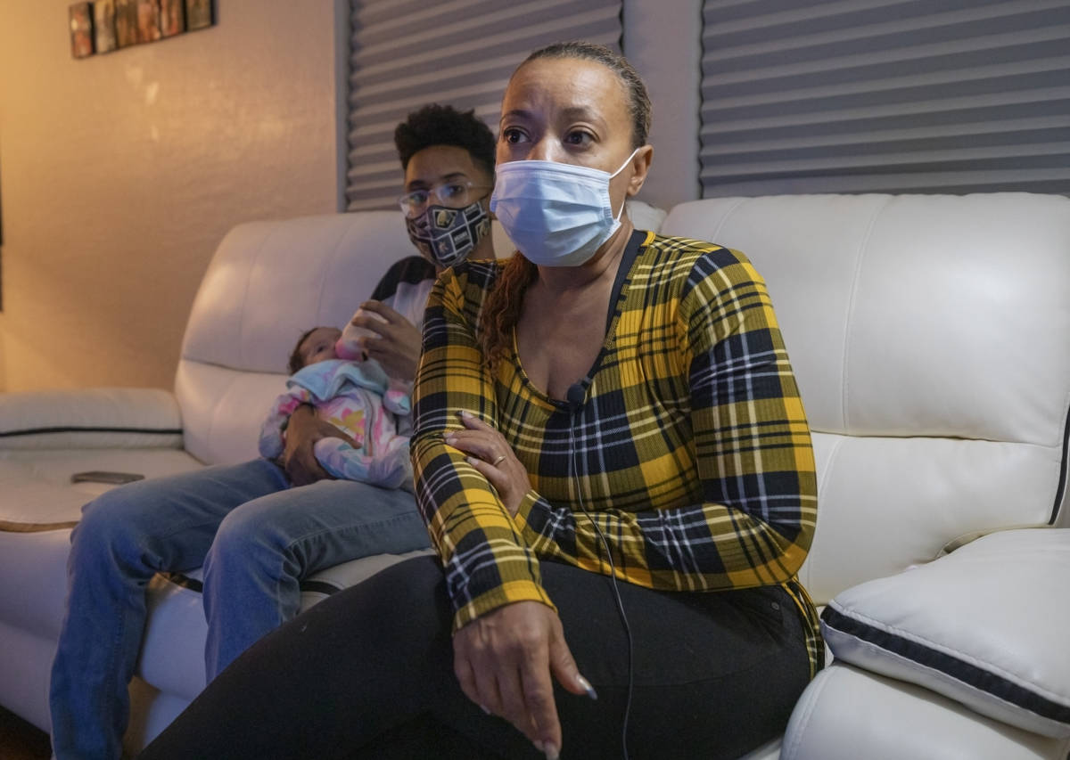 Daniva Chandler is seen with her son Tavaras Jr., 14, and her granddaughter Zoie Chandler, in t ...