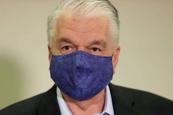 Gov. Steve Sisolak will give an update on Nevada's COVID-19 response on Tuesday in Las Vegas. ( ...