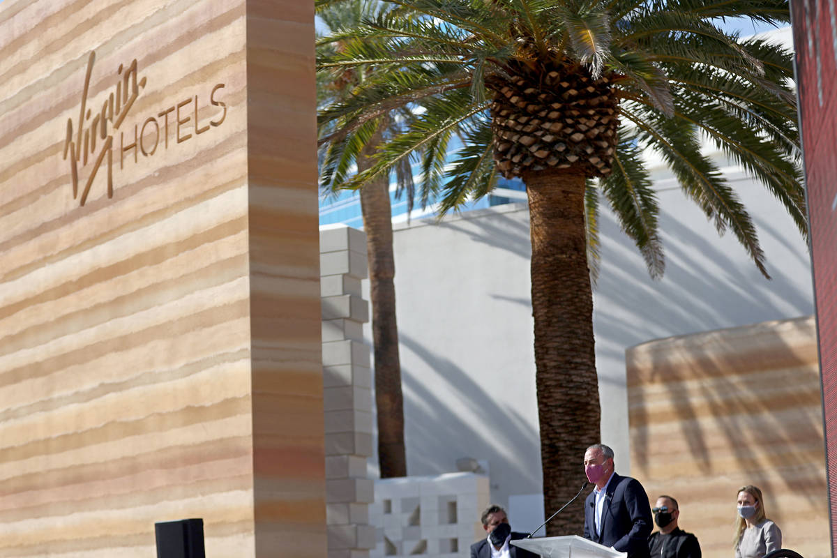 Richard “Boz” Bosworth speaks during a press conference to announce the reopening of the Vi ...