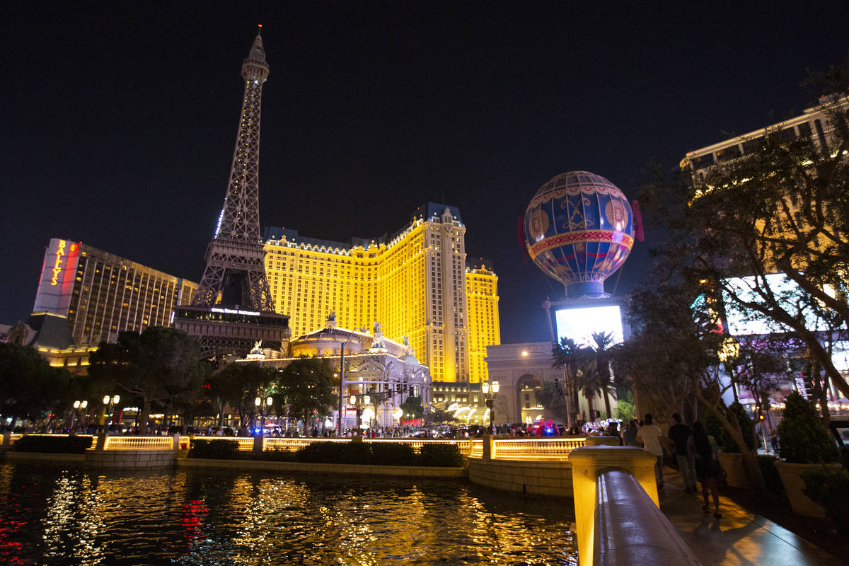 Some of the lights are off at Paris Las Vegas due to a power outage, resulting in a building ev ...