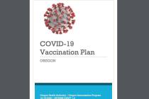 A screenshot of Oregon's draft plan for COVID-19 vaccination distribution.