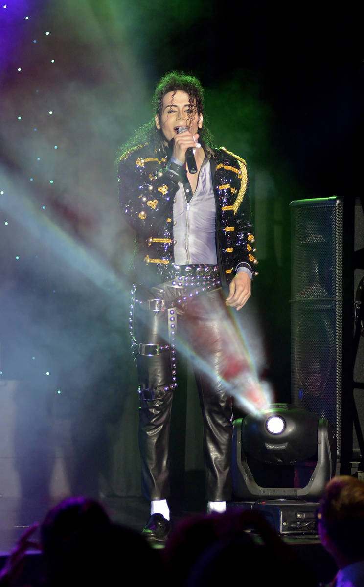 Jalles Franca performs as Michael Jackson during "MJ Live" in the showroom at the Str ...