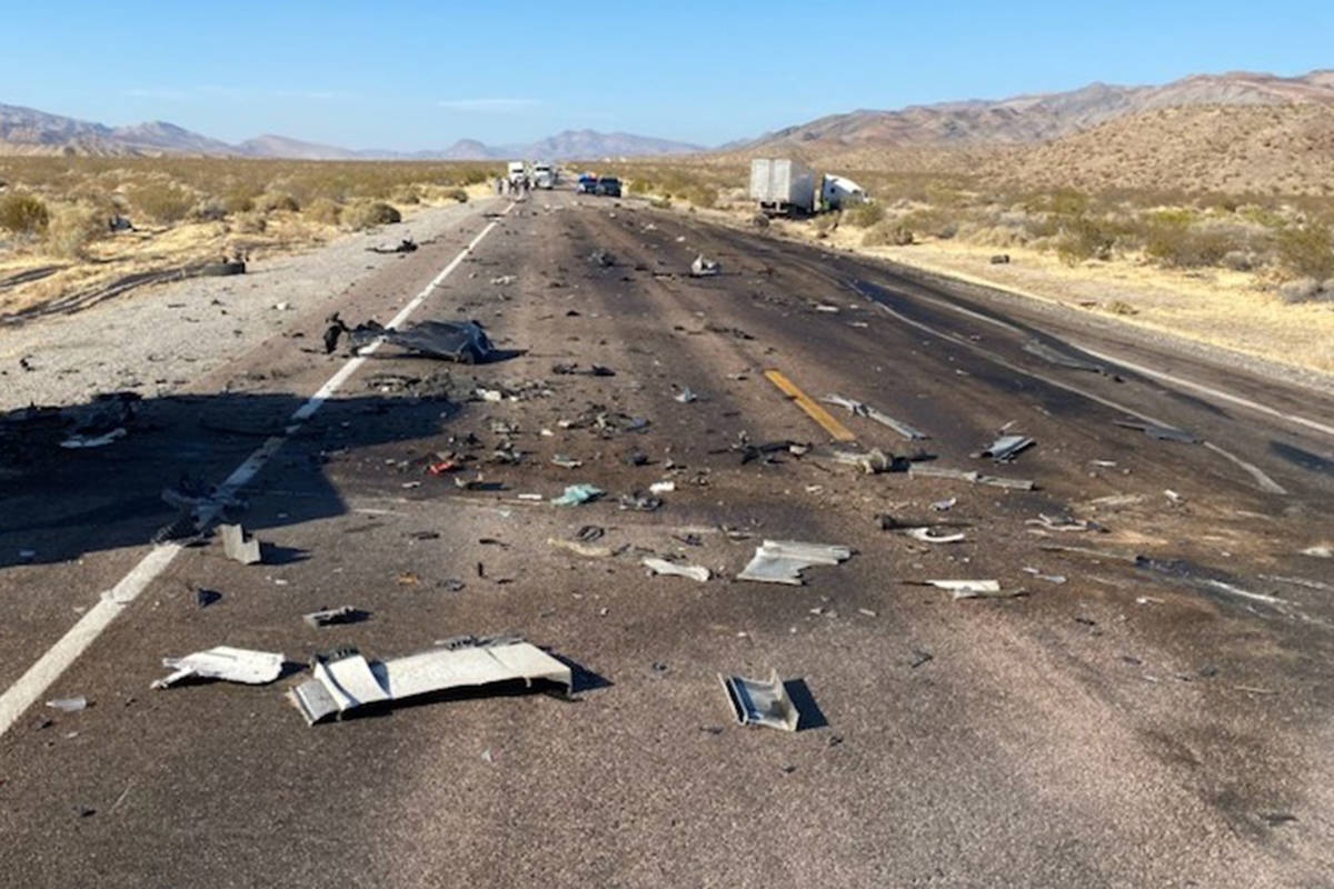 A crash on U.S. Highway 93 near Alamo killed a Las Vegas man Saturday, Oct. 24, 2020, according ...