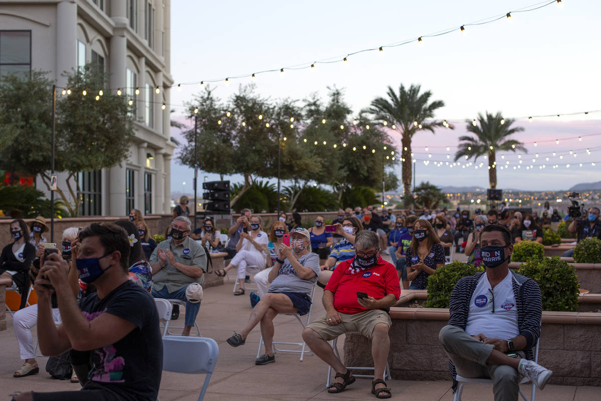 The audience at a voter mobilization event listens to Cher's performance at The Gramercy Reside ...