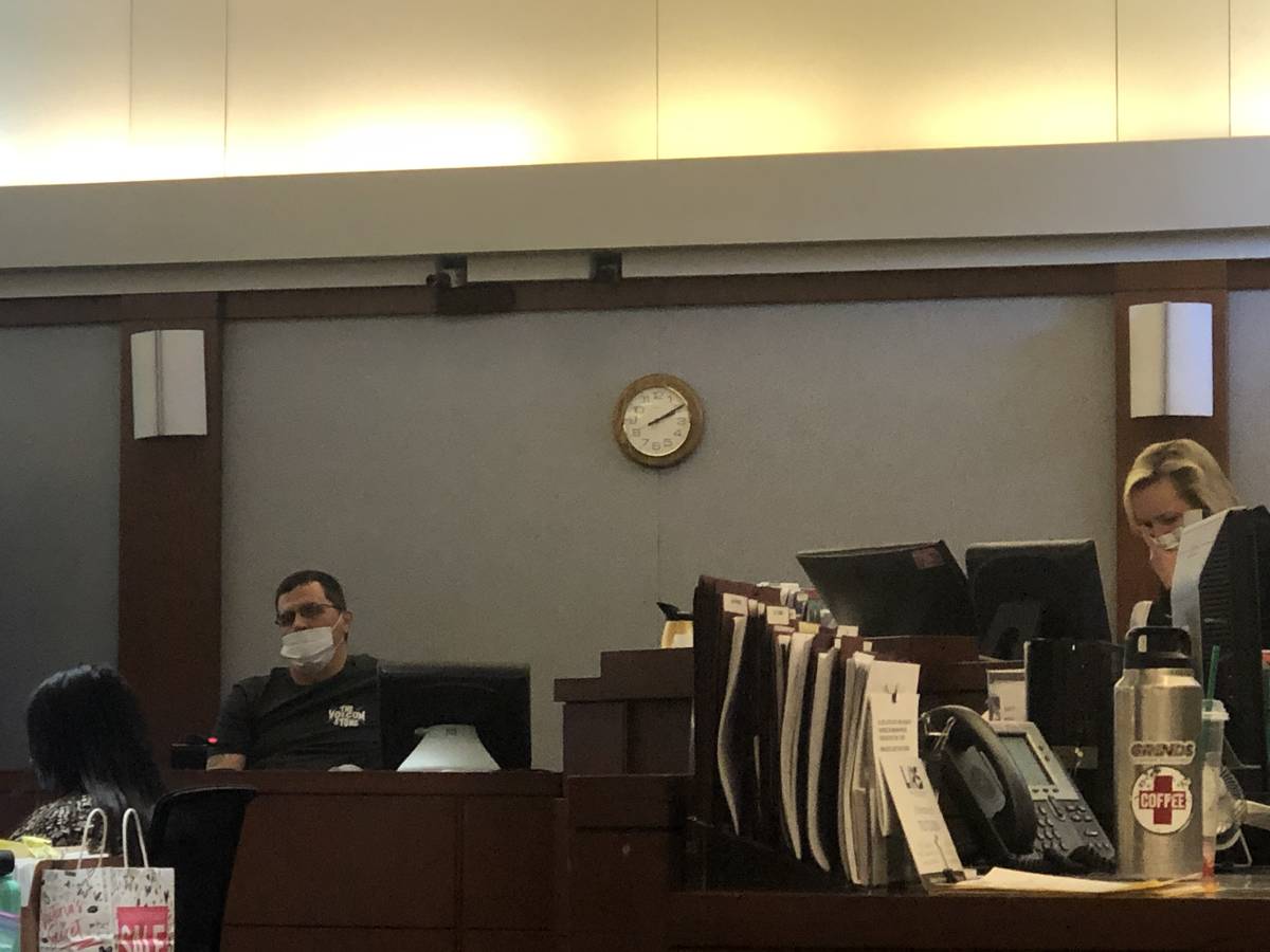 Jason Casteel, the former live-in manager at the Alpine Motel Apartments, testifies in court at ...