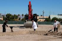Heavy equipment is seen at the site of the future UNLV School of Medicine's medical education b ...