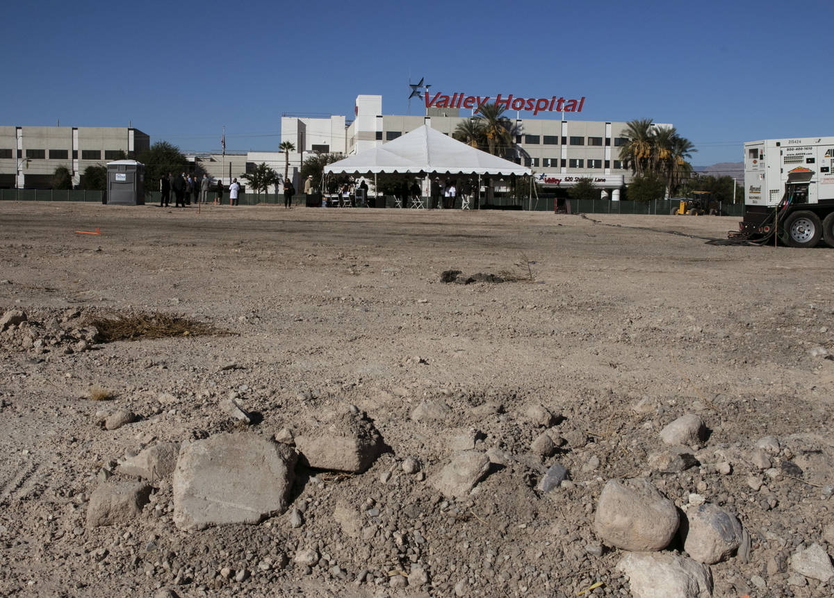 A construction site of the future UNLV School of Medicine's medical education building, is phot ...