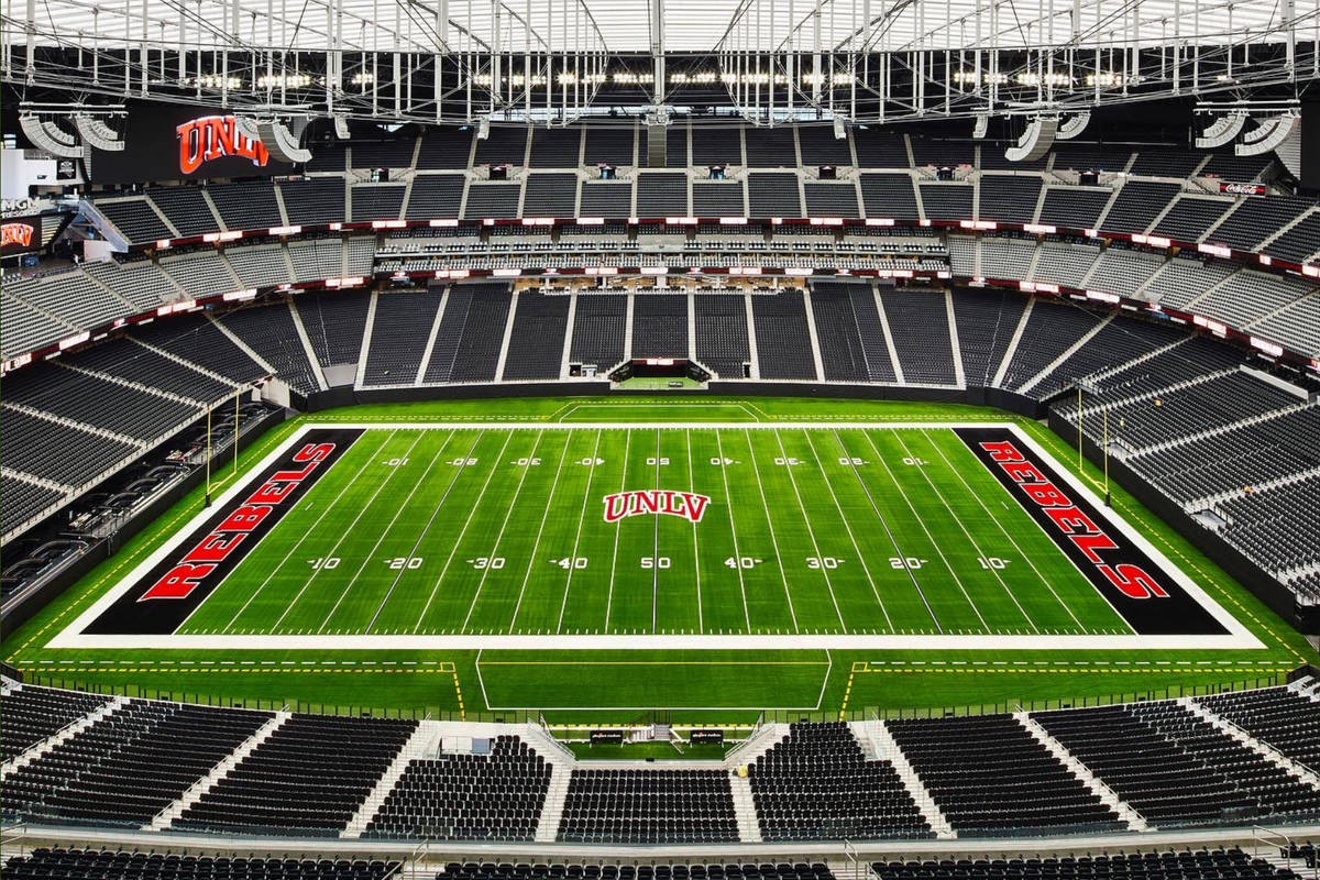 Allegiant Stadium is ready for UNLV's first home game of the 2020 season. (UNLV Athletics)