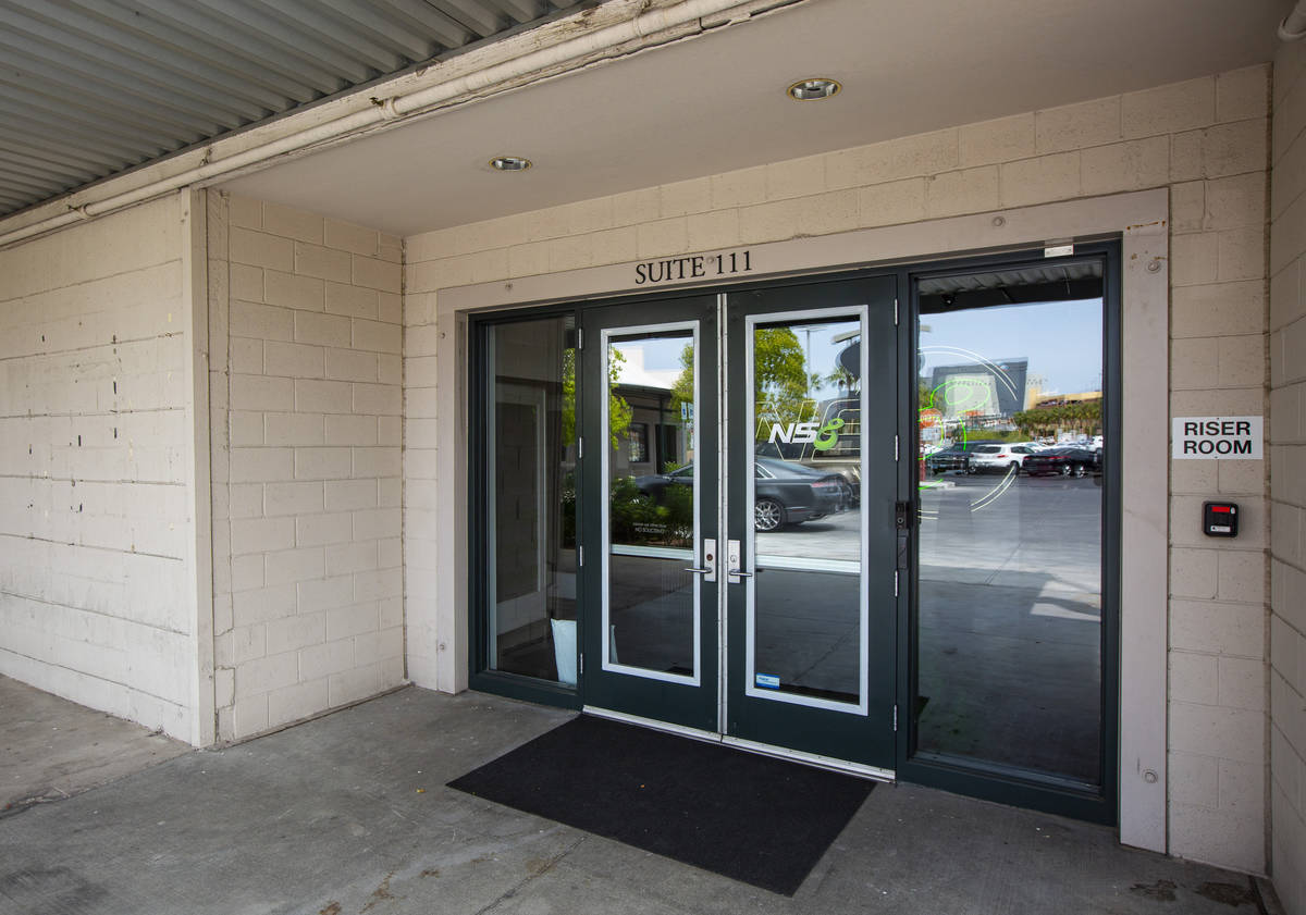An exterior view of the offices of cybersecurity company NS8 in downtown Las Vegas on Friday, S ...
