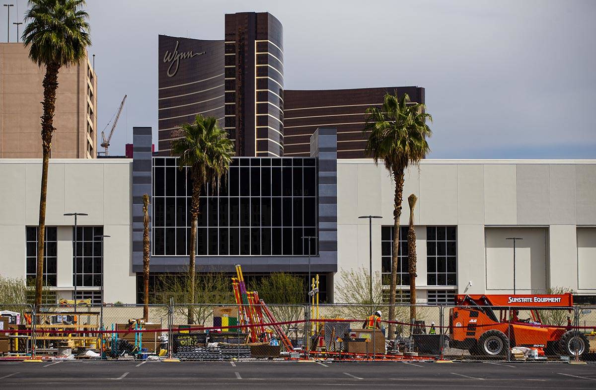 Construction continues on the Caesars Forum conference center in Las Vegas on Thursday, April 1 ...