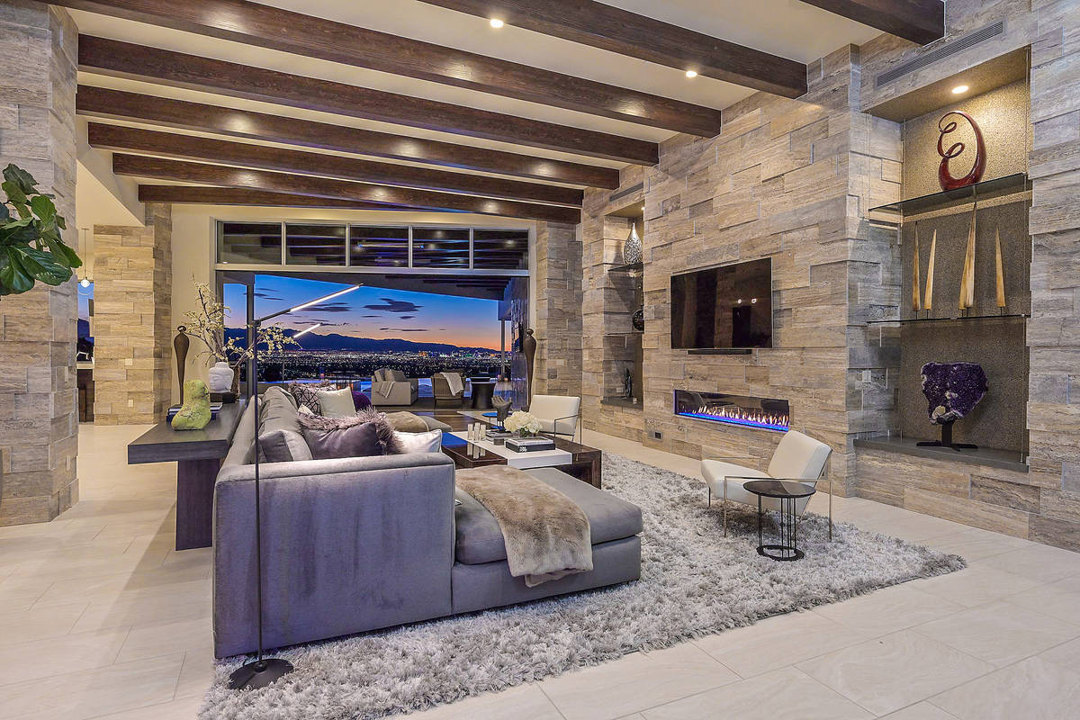 The home has indoor/outdoor features. (Huntington and Ellis)