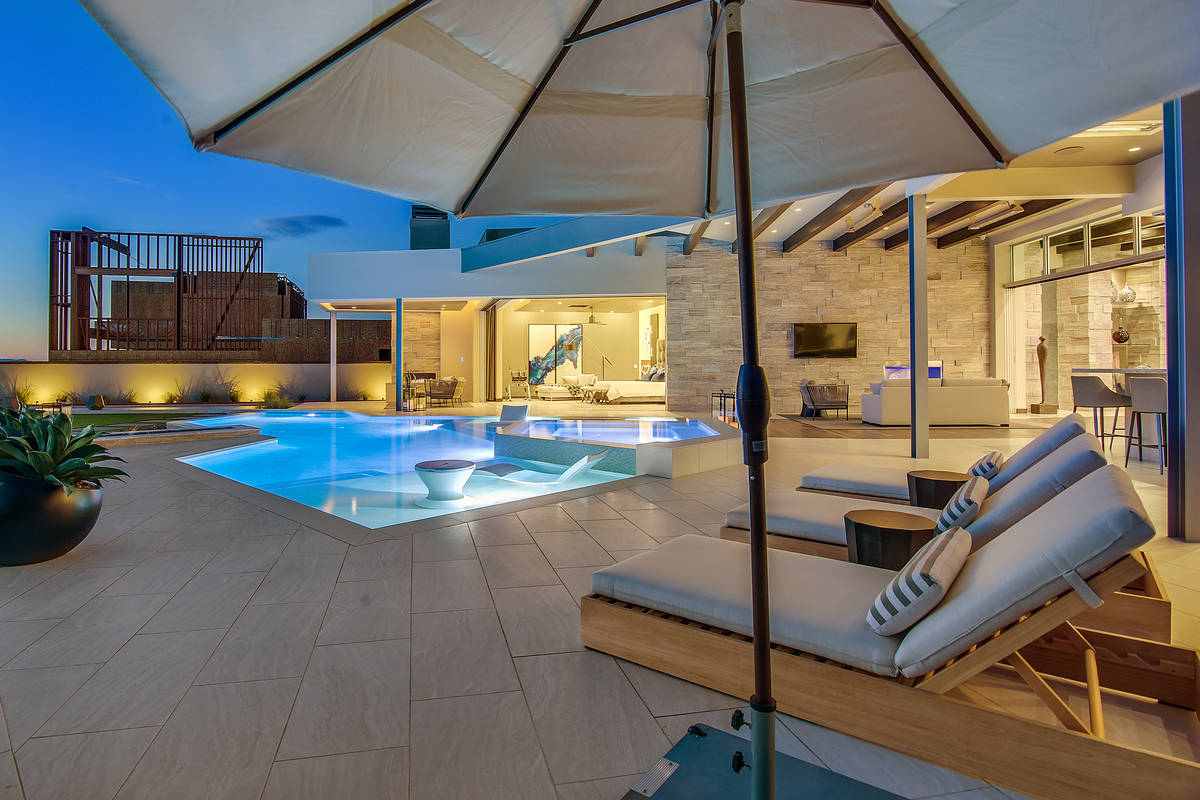 The patio. (Huntington and Ellis)