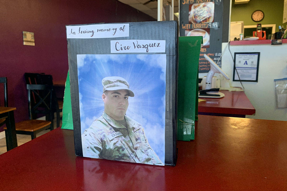 Ciro Vasquez Jr. is remembered at Taqueria del Paisano, where he was killed Sunday, Oct. 25, 20 ...