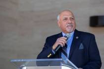 Las Vegas City Councilman Stavros Anthony speaks in Las Vegas in this Jan. 29, 2020, file photo ...