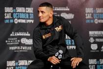 Super lightweight boxer and Las Vegas resident Juan Heraldez attends a press conference on Wedn ...