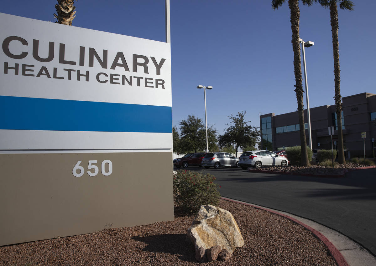 The Culinary Health Clinic is seen on Friday, Oct. 23, 2020, in Las Vegas. (Bizuayehu Tesfaye/L ...