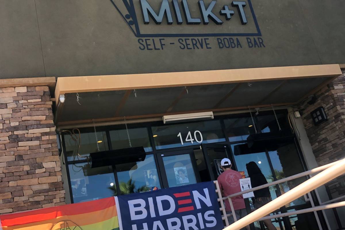 Milk+T bubble tea shop. (Katelyn Newberg/Las Vegas Review-Journal)