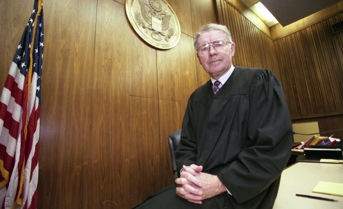 U.S. District Judge Lloyd George in his chambers in the Foley Federal Building in 1997. (Review ...