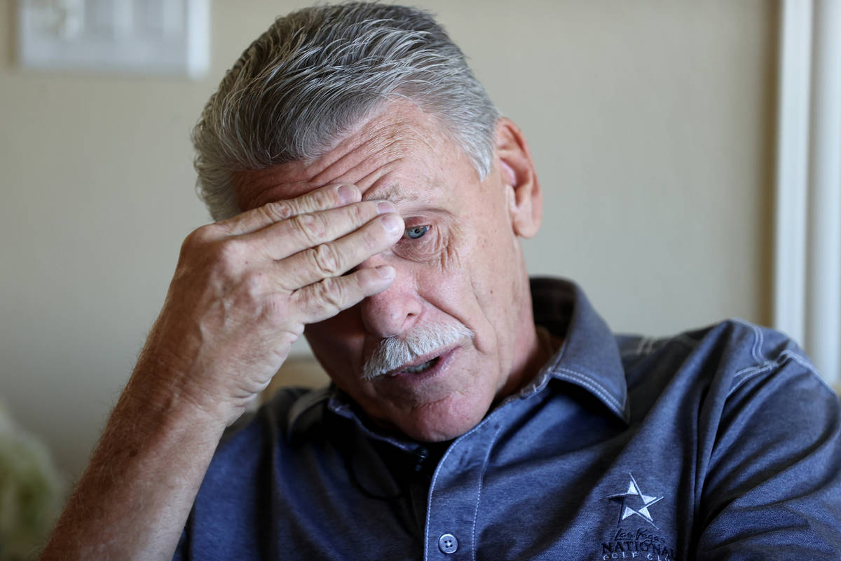 Retired Clark County Fire Department Capt. Jerry Bendorf at his Las Vegas home on Nov. 5, 2020. ...